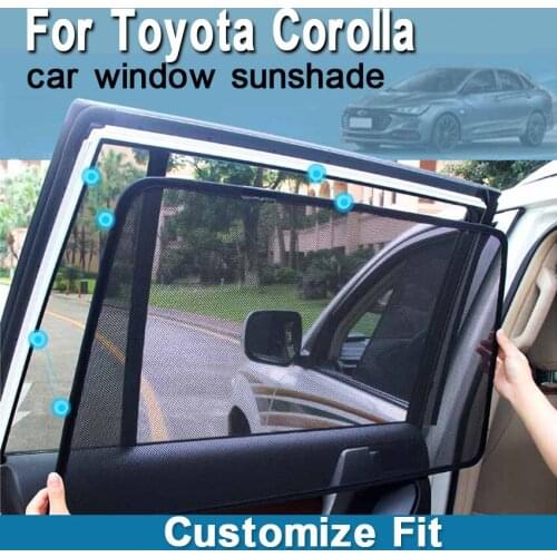 4pcs High-end custom For Toyota Corolla 2014-2018 card type magnetic car curtain sun shade car window shade car styling