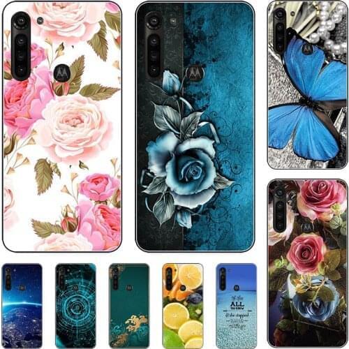 Fashion Flower Case For MOTO G8 Stylus XT2043 MOTO G Stylus 2020 Cover Soft Silicone Cat Printing Capa Coque