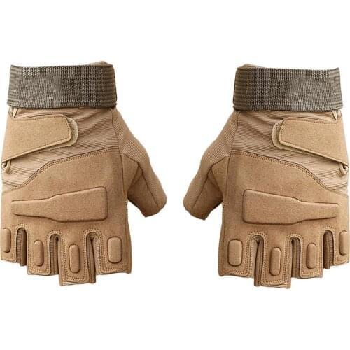 Men Army Tactical Mitt Outdoor Sports Motorcycle Cycling Half Finger Gloves
