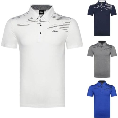 2021 Golf Clothing Mens Short-Sleeved T-Shirt Quick-Drying Breathable Sports Sweat-Absorbent Top Summer GOLF Wear