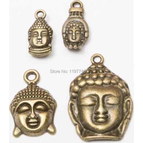Charms Vintage Bronze Color Metal Lord Buddha Shape Pendant For DIY Decoration Neckalce Earring Key Chain Jewelry Making 2019