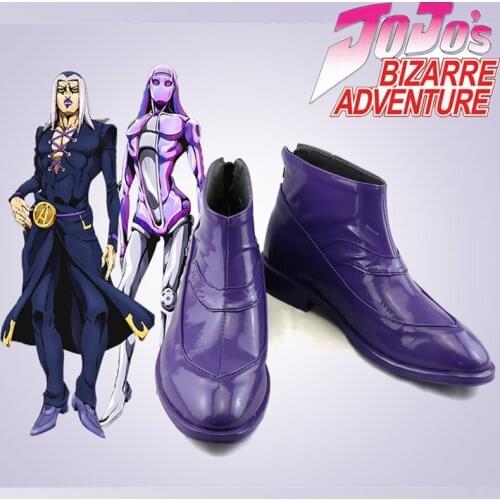 JoJos Bizarre Adventure Cosplay Leone Abbacchio Shoes Golden Wind Cosplay Boots Men Women Halloween Carnival Shoes Custom size