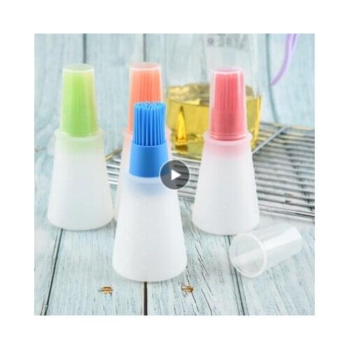 Silicone Bottle Brush Barbecue Brush High Temperature Resistant Portable Oil Brushes Liquid Oil Pastry Kitchen Baking BBQ Tools