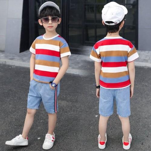 Sport Suits Teenage Summer Boys Clothing Sets Short Sleeve T Shirt & Pants Casual 4 5 6 7 8 9 10 12 13 Years Child Boys Clothes