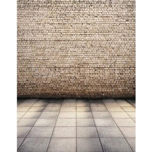 TR 5x7FT Vintage Bricks Wall Gray Floor Custom Photo Studio Backdrops Baby Kids Background Banner Vinyl Photographic Backgrounds