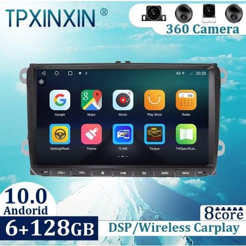 6+128GB For Volkswagen Series Universal Android 10 Carplay Radio Player Car GPS Navigation Head Unit Car Radio with Screen