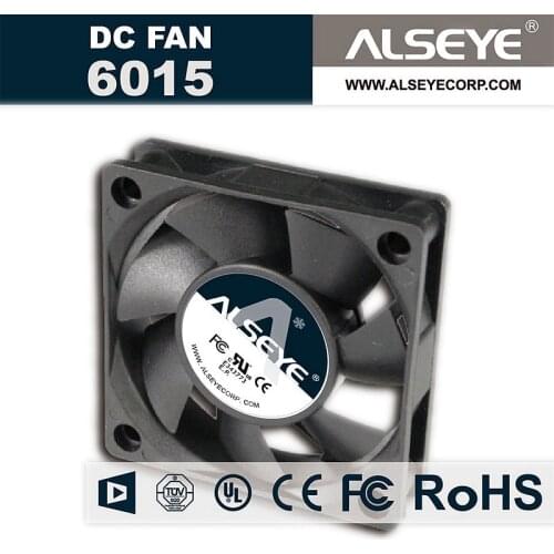 ALSEYE 6015 60mm Cooler Cooling Fan DC 12v 3000RPM Hydraulic Bearing Electrical Repair Parts 6cm Fans