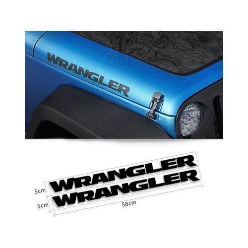 JDM Stickers Sport Engine Hood Large Star Map Hood Fender Side Letter character Car Sticker and Decal Vinyl for Jeep Wrangler