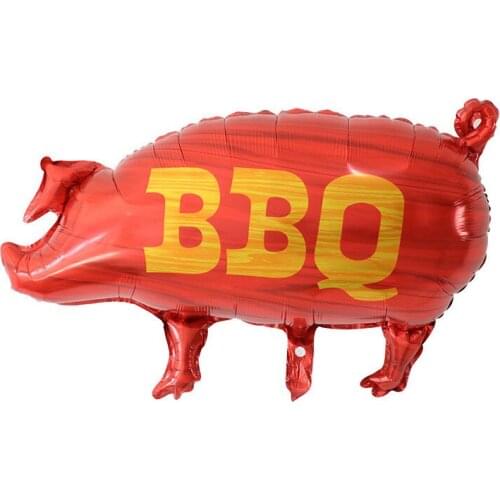 10/50pc BBQ Pig Foil Balloons I Do BBQ Party Decorations Pork Globos Red Pig Ballon Party balloon Inflatable Toys Birthday Decor