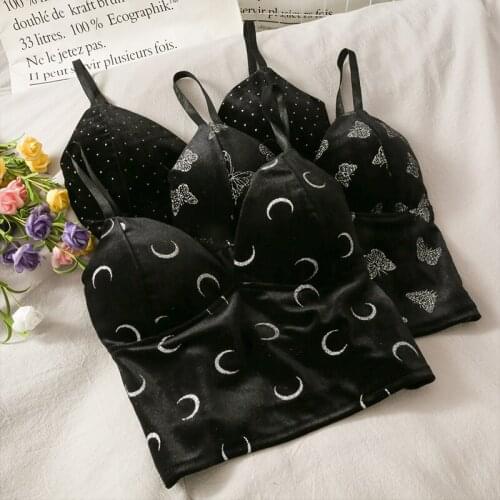 2021 New Summer Print Short Umbilical Cropped Camisole Womens Top Solid Color Slim-fit Inner and Outer Strap Corset Top