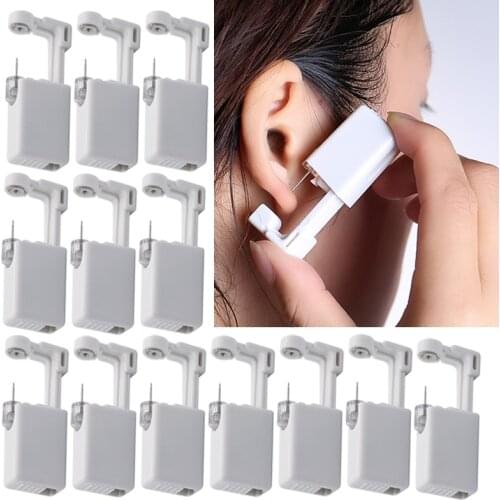 1-20Pcs Disposable Sterile Ear Piercing Unit Cartilage Tragus Helix Piercing Gun NO PAIN Piercer Tool Machine Kit Stud DIY