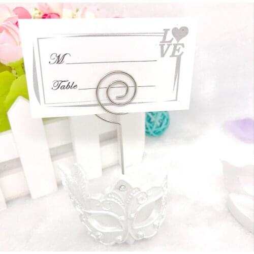 1PCS X Mardi Gras Masked Theme Place Card Holder Wedding Bridal Shower Party Guest Seats Label Holders Favor