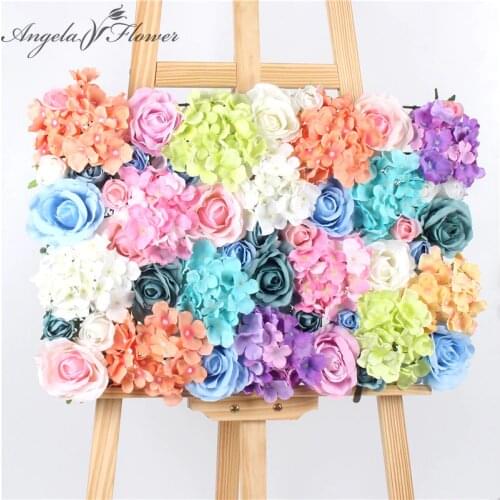 300pcs/lot luxury artificial Hydrangea silk flower Amazing colorful decorative flower for wedding party home hotel decoration