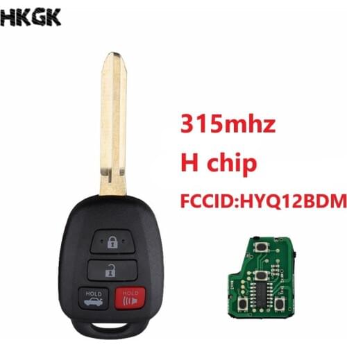 4Buttons Car Remote Key for Toyota Camry H Chip For Toyota Camry Corolla 2012-2017 For Toyota HYQ12BDM