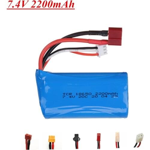 7.4V 2200mAh 18650 Lipo Batery for Remote Control Helicopter Toys Parts Wholesale 7.4 V 1500mAH Lipo Battery JST/SM/T/XT60 Plug