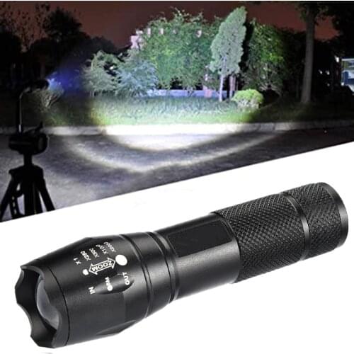 8000 Lumens LED Portable Flashlight T6 Flashlight 18650 Battery-powered Outdoor Camping Powerful Bicycle Light LED Flashlight