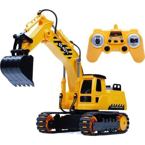 8CH Remote Control Excavator Toy 2.4Ghz RC Construction Tractor Toy Simulation Engineering Car for Kids Sand Snow Digger