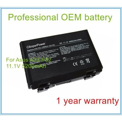 A32-F82 laptop battery For 90-NVD1B1000Y A32-F52 L0690L6 L0A2016 batteries