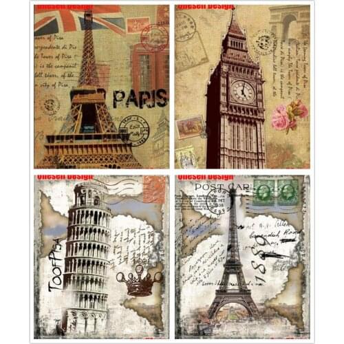 5D DIY Diamond Painting Full Square Big ben Diamond Embroidery Sale Tower of Pisa 5D Diamond Mosaic Sale Tower beaded embroidery