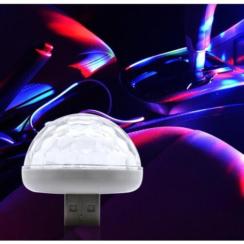 Car Auto Interior Mini USB Night Light Lamp DJ Stage LED Lighting