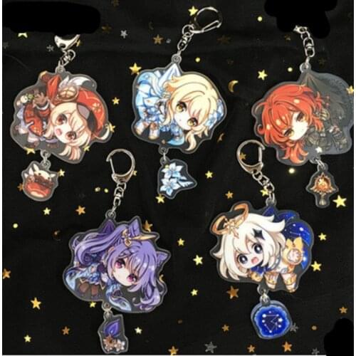 Cosmile Paimon Genshin Impact Wen di Zhong li Acrylic keychain keyring pendant strap cute Collection Limited cosplay cos Gift