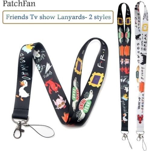 Patchfan Friends tv show funny neck lanyards for keys glasses card holder bead keychain phones cameras webbings A1371