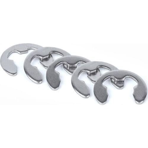 Circlip Sack Retainer E-Clip E type Washer Buckle-shaped Split Washers M2 M2.5 M3 M4 M5 M6 M8 M10 M12 M16 M20