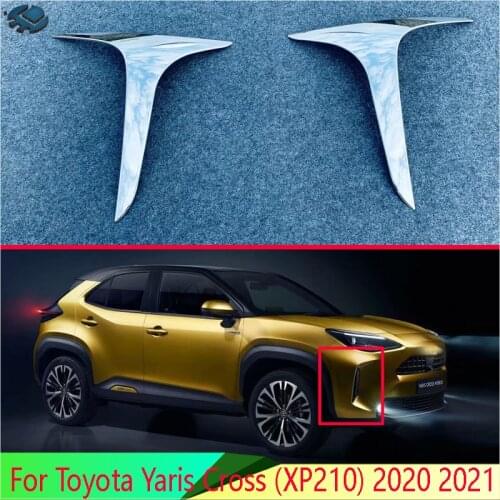 For Toyota Yaris Cross (XP210) 2020 2021 ABS Chrome Front Fog Light Lamp Cover Trim Molding Bezel Garnish Sticker