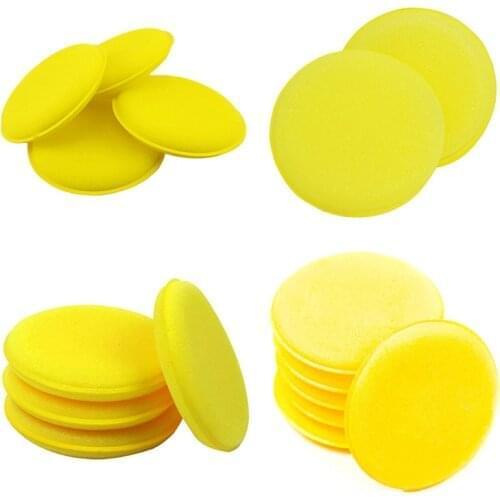 New 12pcs Waxing Polish Wax Foam Sponge Applicator Pad Cleaning Car High Density Thick Polishing Sponge Car Waxing Sponge