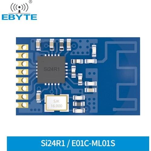 E01C-ML01S Si24R1 IOT Electronic Components 300m SMD Module 2.4GHz 7dBm EBYTE Wireless Modules PCB Antenna SPI Interface