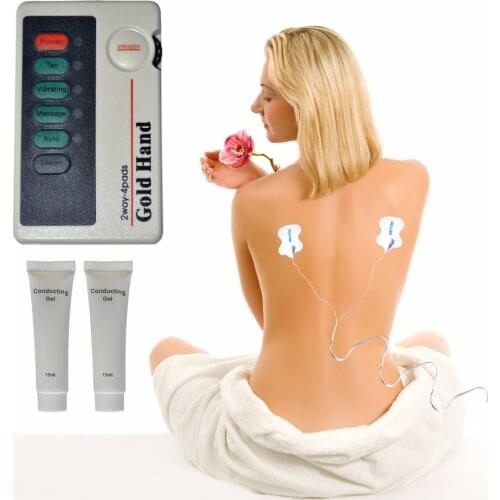 Electrical XFT-502 Low Frequency Digital Therapy Massage Unit Reduce Fatigue Muscle Pain Circulating Blood+2Pcs Conductive Gel