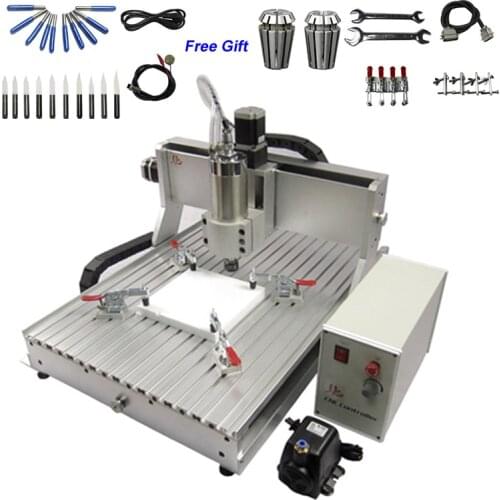 110V 220V 3 Axis CNC Router USB 6040 VFD 1.5KW Water Cooled Spindle Engraving Milling Machine