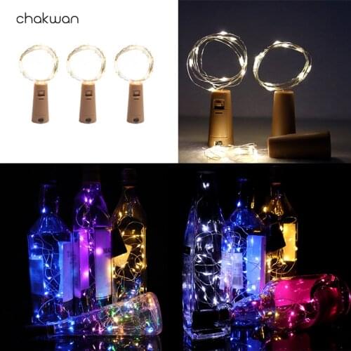 1m/2m Bottle Stopper Light Bar DIY Wedding Decor LED Strip Lights Garland Bar Lamp String Battery Powered Party Decoration Lamps