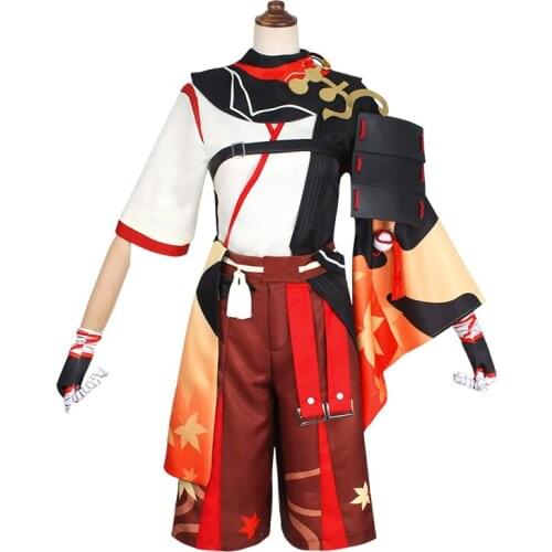 Game Genshin Cosplay Impact Costumes New Account Kazuha Tops Pants Coats Snacks Gloves Halloween Prop Clothes Anime Accessories