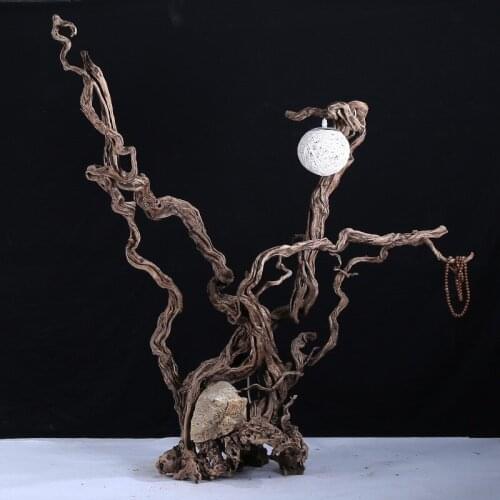 Zen ornaments / Chinese weathered wood office living room TV cabinet home lighting opening gift porch ornaments