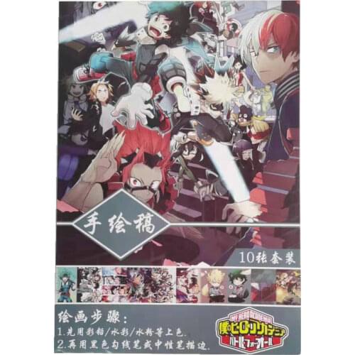 24 Page Boku no Hero Academia My Hero Academia Anime Coloring Book Relieve Stress Kill Time Painting Drawing Antistress Books