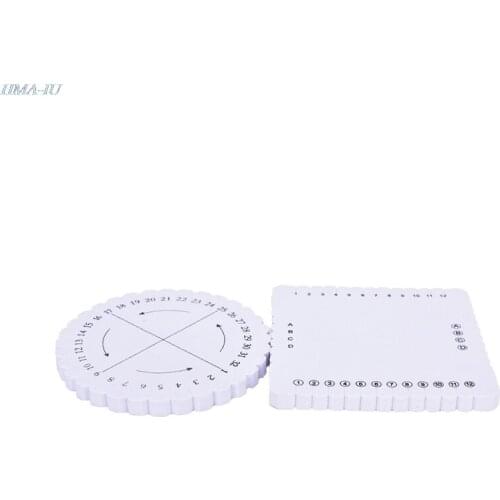 Round&Square Knitting Kumihimo Disc Disk Braided Rope Knot Weaving Plate Jewelry Desgin Board 2 Sizes