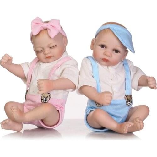 27cm Full Body Silicone Vinyl Reborn Babies Toys Doll 11 inch Real Life Baby Boys Girls Reborn Dolls Juguetes Brinquedos