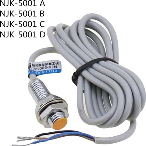 M8 hall proximity magnetic switch njk-5001A B C D NPN three wire normally open and normally closed PNP