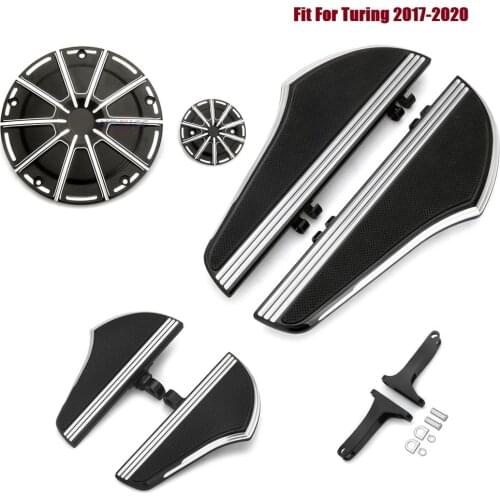 Defiance driver passenger Floorboards kits For harley Derby Cover timer cover 2017-2019 Tri Glide Ultra FLHTCUTG Street Glide F