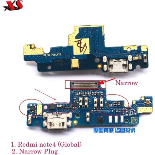 Original for Xiaomi Redmi Note4 Global USB Charging Dock Port Connector Board With Microphone Mic
