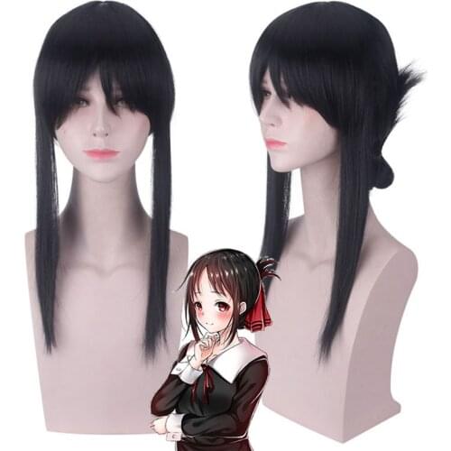 Wig New Kaguya-sama Love is War Kaguya Shinomiya Cosplay Wigs Black Heat Resistant Synthetic Hair Perucas Cosplay Wig