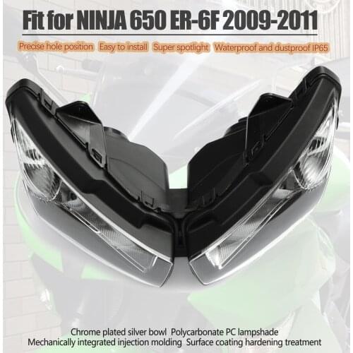 Headlight Assembly Headlamp Light Fit For Kawasaki NINJA 650 ER-6F 2009-2011 Z1000SX 2011-2019 NINJA1000 2011-2016
