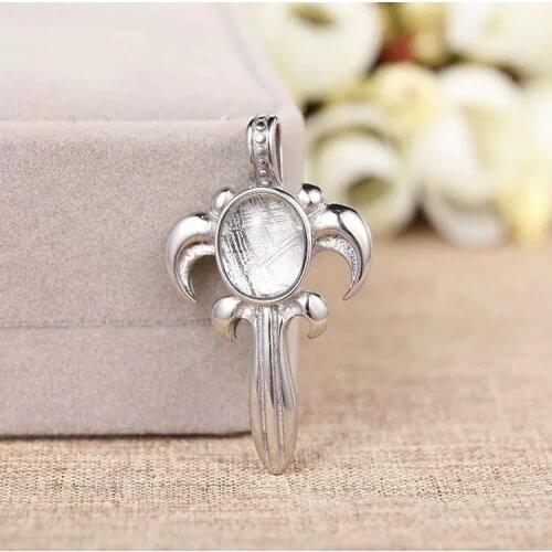 18x13x8 mm Genuine Gibeon Meteorite Dagger Shape Moldavite Powerful Women And Men Necklace Fashion Jewelry Charm Pendant Bead