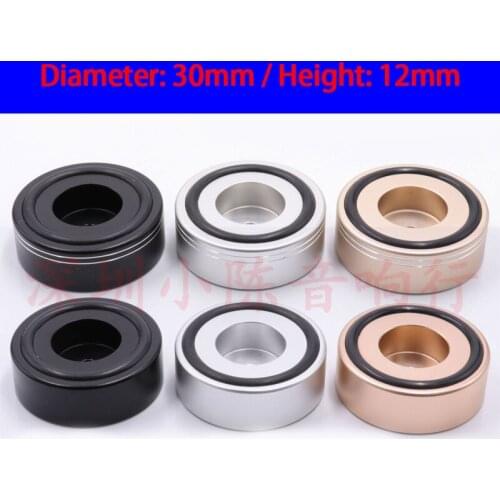 KYYSLB 30*12mm CNC Machined All-aluminum Amplifier Feet Tube DAC Speaker Shock Absorption Feet Chassis Shock Absorption Feet