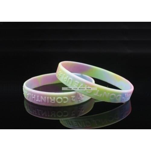 Custom Fashion Cute Kids Children Gift Wristband Non Toxic 100% New Silicone Rubber Bracelet Logo Text Embossed
