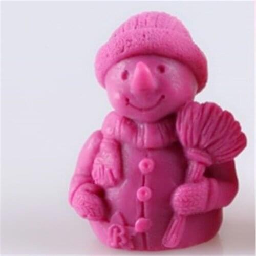 Handmade soap mould / salt carving / DIY silicone mould food grade silicone Snow Man Craft Soap Making Molds
