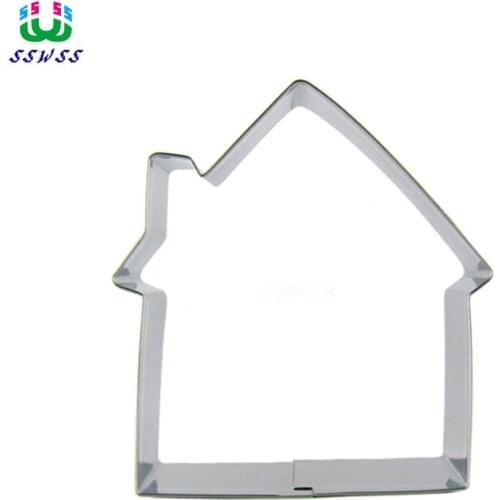 Direct Selling,Simple Big House Shape Cake Decorating Fondant Cutters Tools,Architecture Cake Cookie Biscuit Baking Molds
