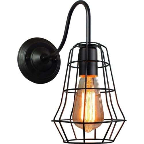 Retro Loft Wall Lamp Vintage Sconce Wall Lights Fixture E27 LED Bedside Lamp Industrial Home Decor Bar Living Room Bedroom Light