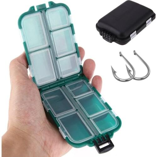 Fishing accessories Storage Case Box Plastic Fishing Lure Spoon Hook Bait Tackle Box Small Accessory Box Square Fishhook Box